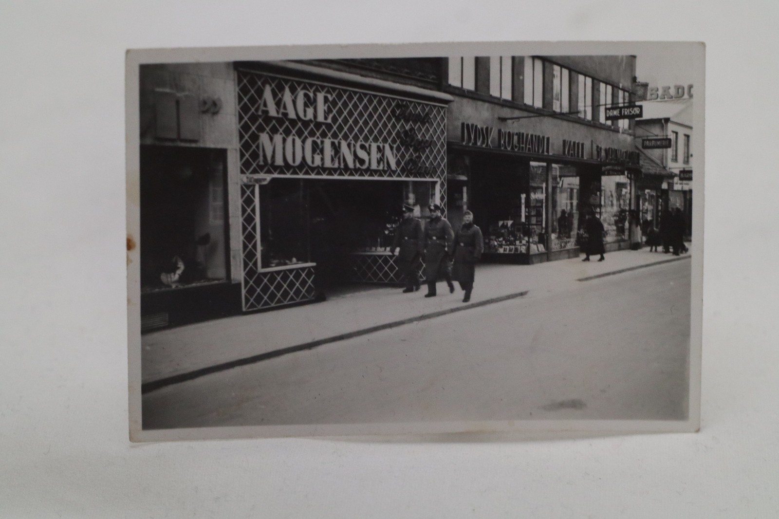 Original WWII German Soldiers Occupation Photo Denmark Viborg Aage Mogensen Shop