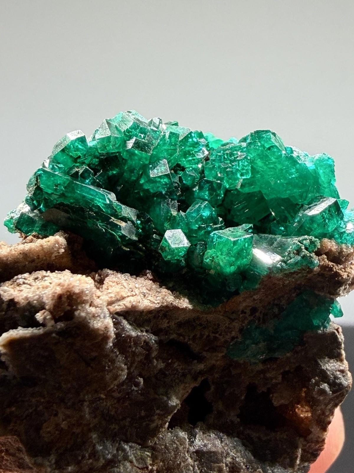 High Quality Dioptase Specimen From Namibia, 54gm, 6cm, US TOP Crystals High Quality Dioptase Specimen From Namibia, 54gm, 6cm, US TOP Crystals