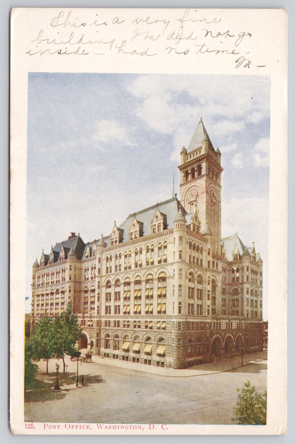 Old Post Office Washington D.C. Early 1900s Foster & Reynolds Postcard Old Post Office Washington D.C. Early 1900s Foster & Reynolds Postcard