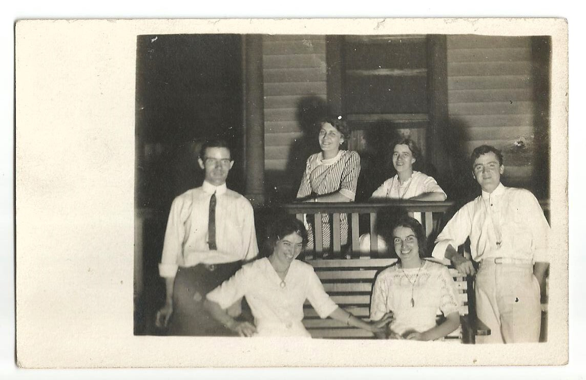 Happy Portrait Postcard Night RPPC c1910 Happy Portrait Postcard Night RPPC c1910