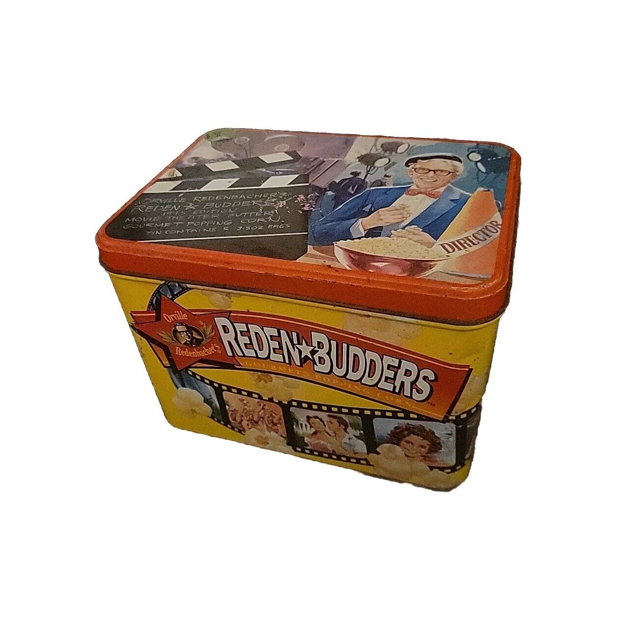 VINTAGE Orville Redenbacher’s Reden Budders Popcorn Collector’s Tin 1995 RARE 🔥