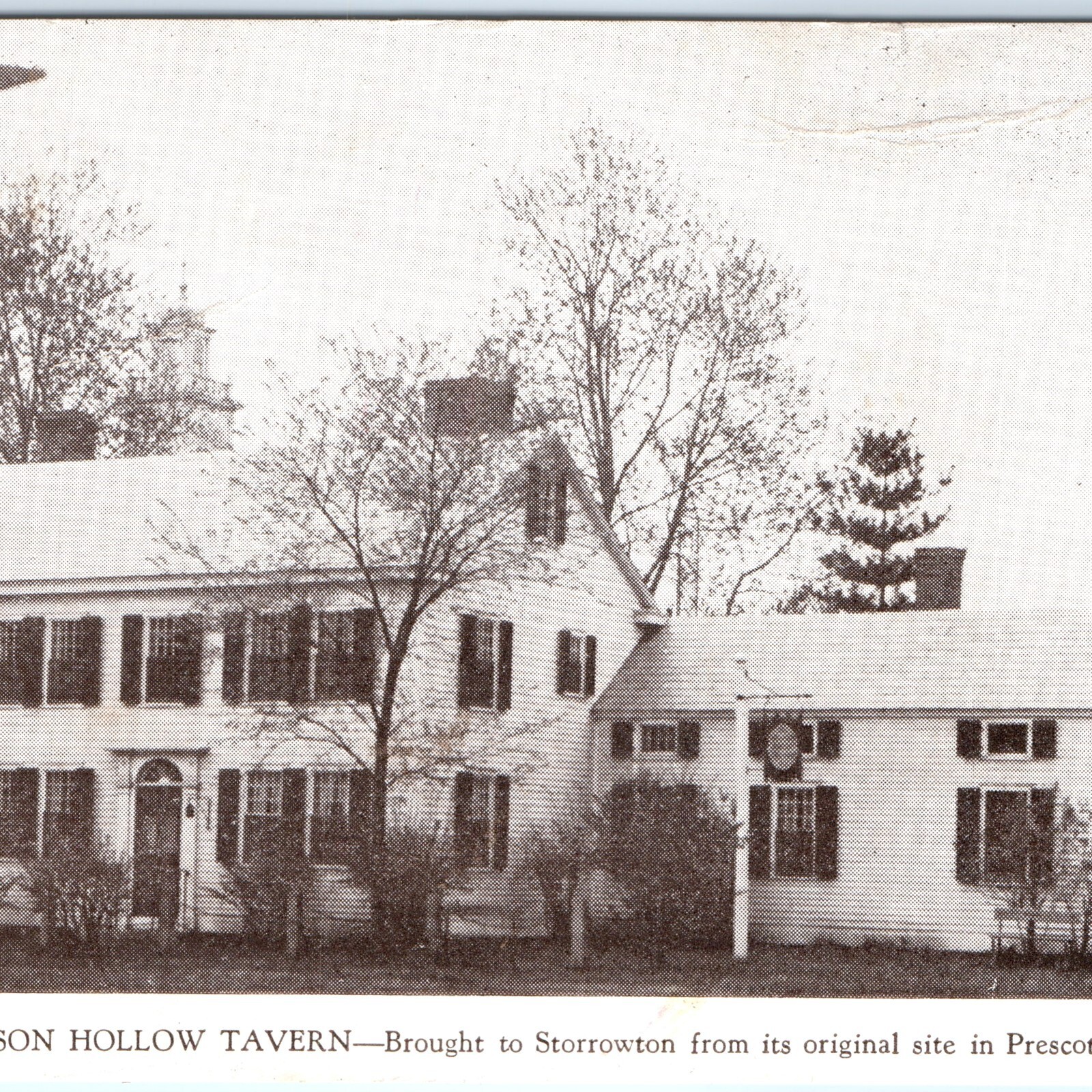 c1940s Storrowton, MA Atkinson Hollow Tavern Museum Postcard Prescott Tavern