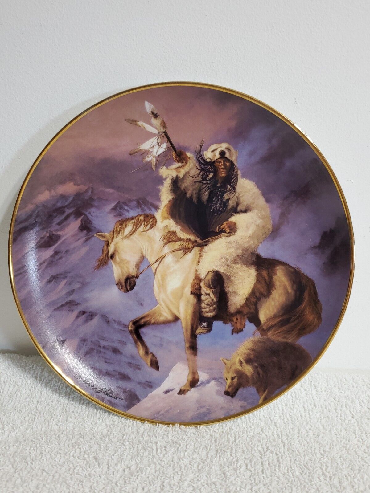 Franklin Mint Spirit of the North Wind by Herman Adams Western Collector Plate