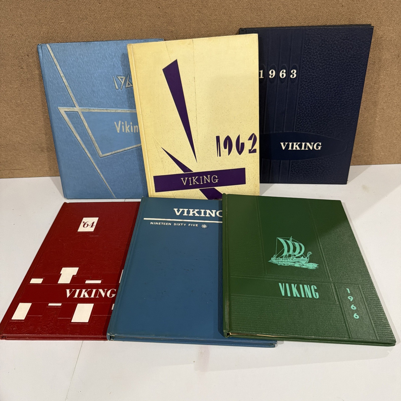 6 VINTAGE KENYON HIGH SCHOOL, MN YEARBOOKS 1961, 1962, 1963, 1964, 1965, 1966
