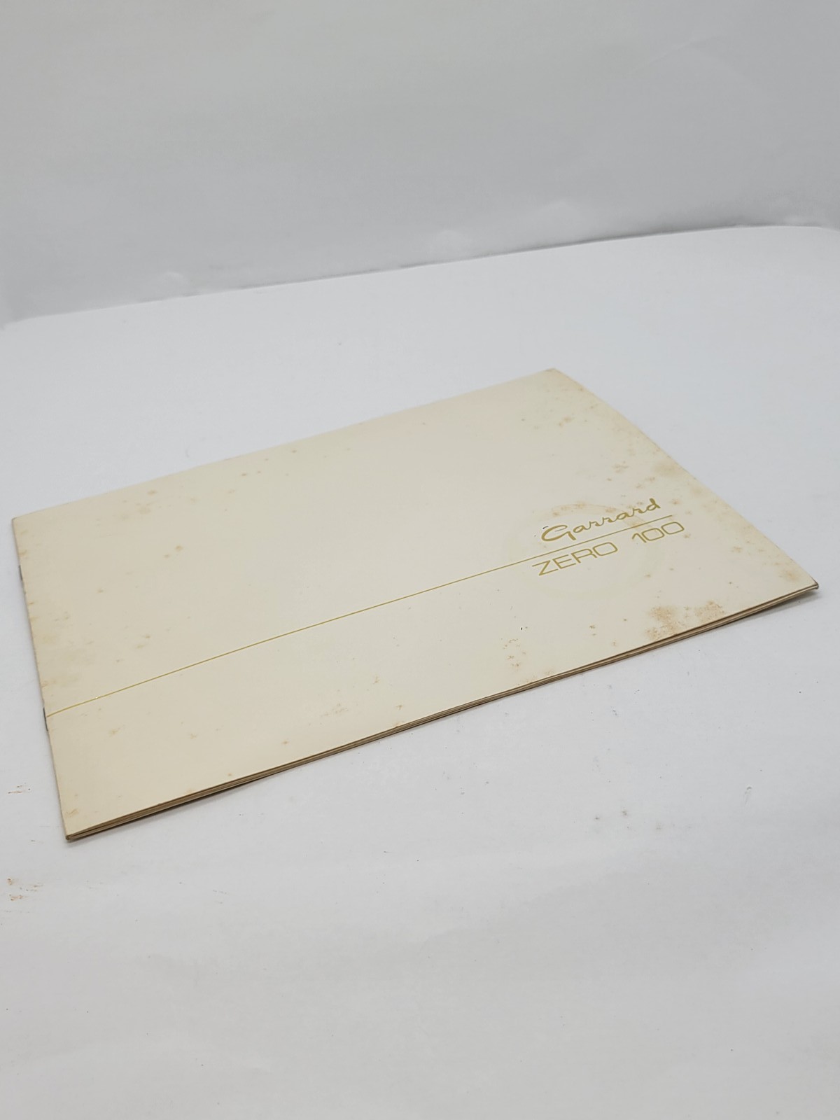 Garrard Zero 100 Automatic Transcription Turntable Instruction Manual Original