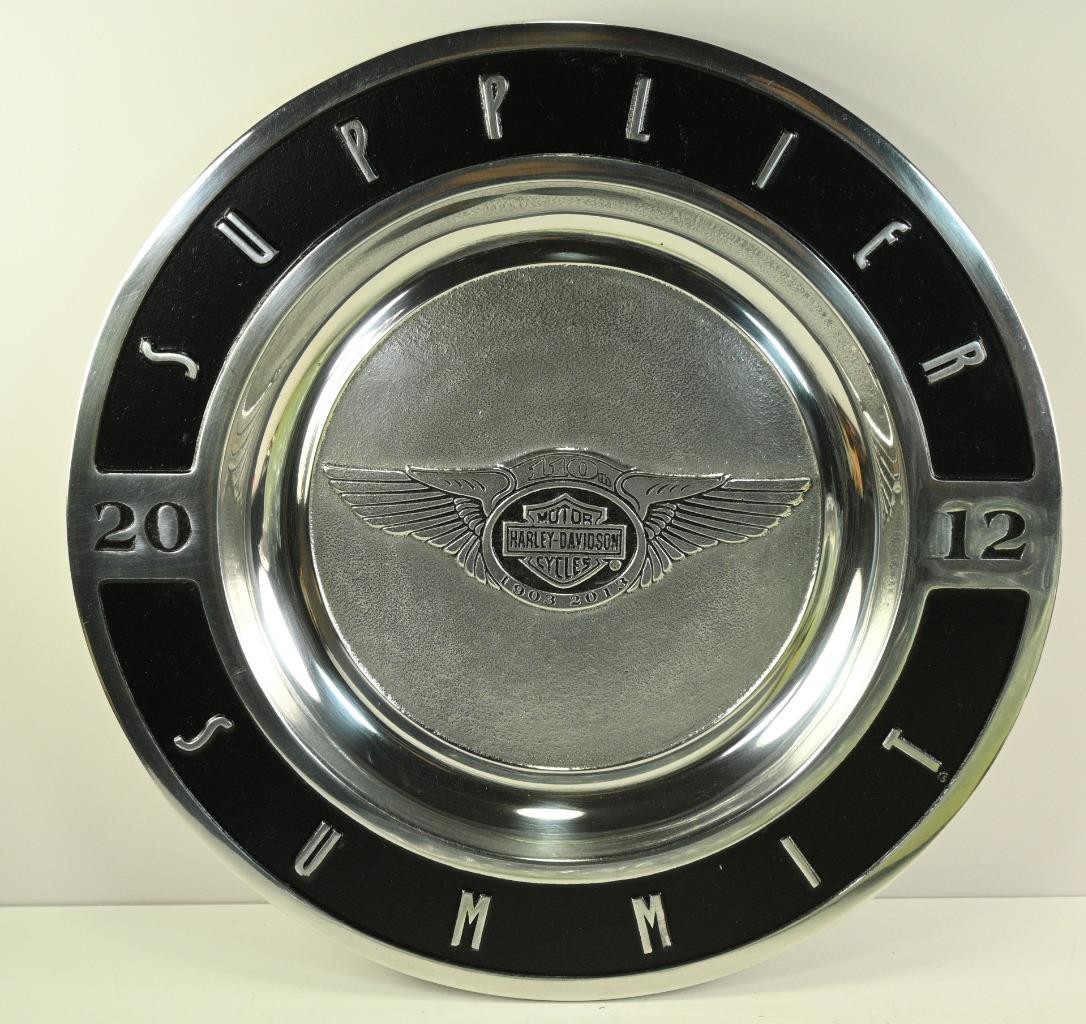 2012 Harley-Davidson Wilton Armetale Metal Serving Round Tray 110th Anniversary