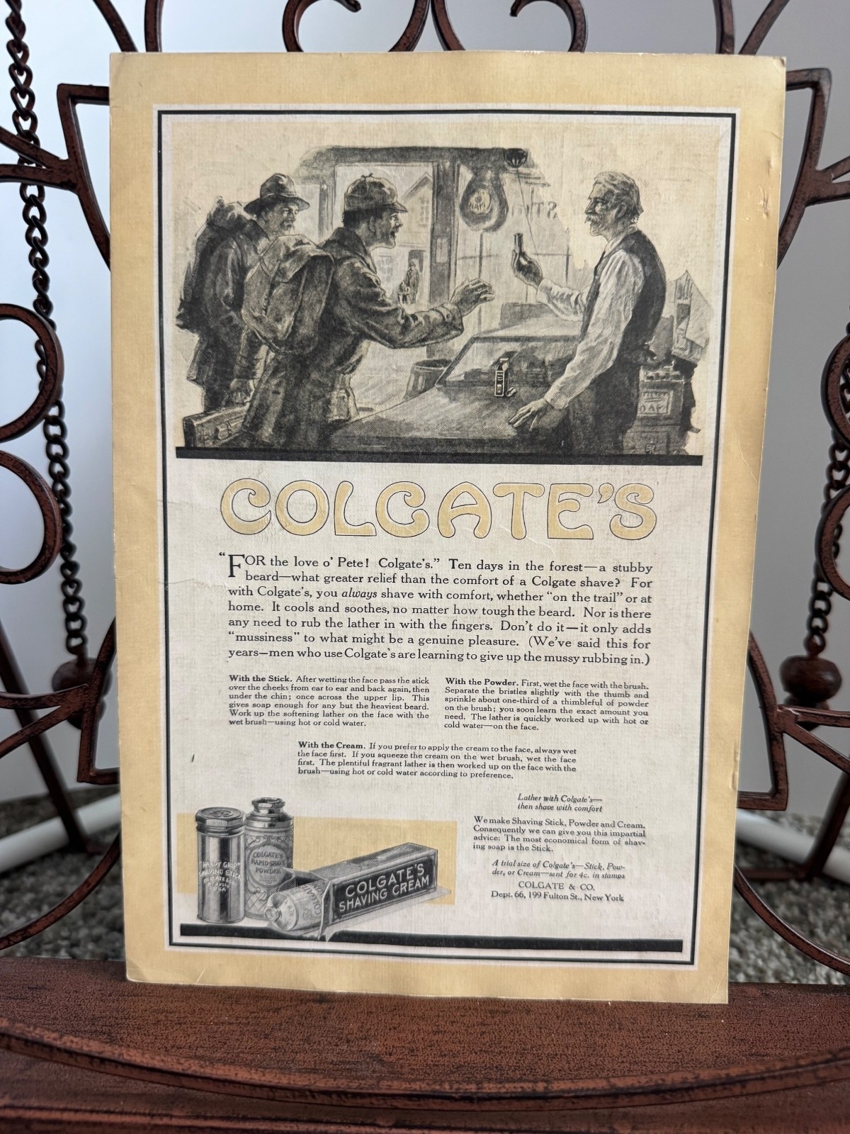 Vintage Colgate’s Shaving Cream Advertisement Print
