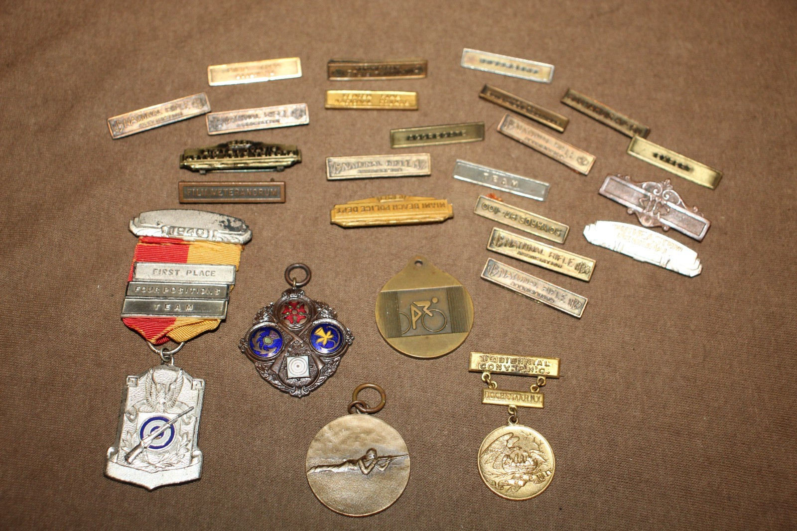 Large Lot of Vintage U.S. Hunting/Shooting Medals and Bars