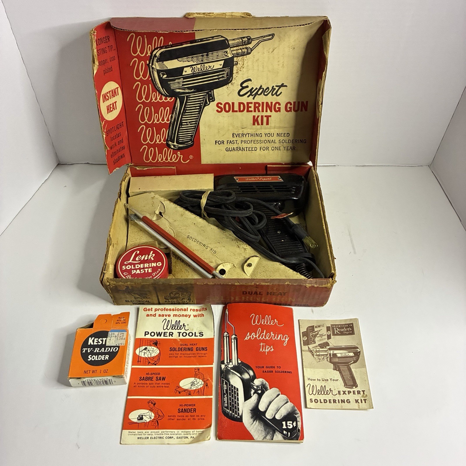 Vintage Weller 8200K Expert Dual Heat Soldering Gun Kit 90/125W Tested Works
