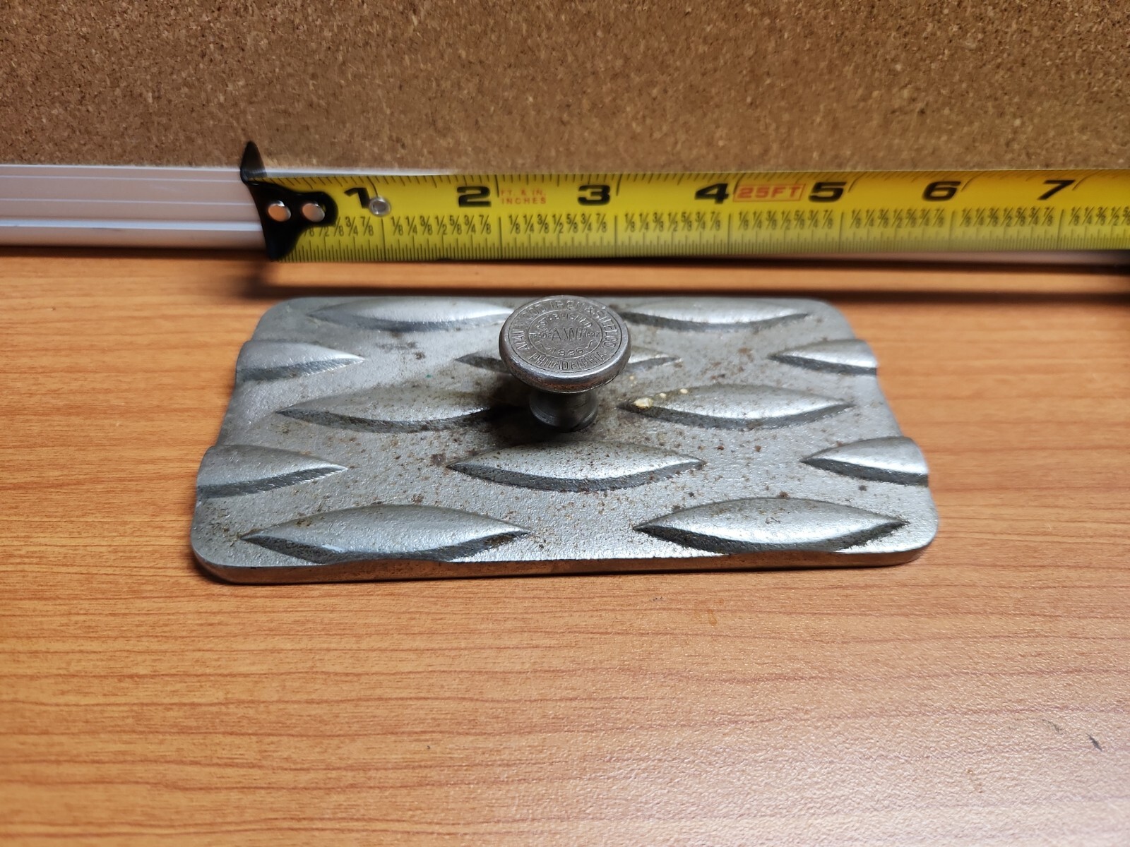 Vtg. ALAN WOOD IRON & STEEL CO. Philadelphia Paperweight or Ink blotter 5\