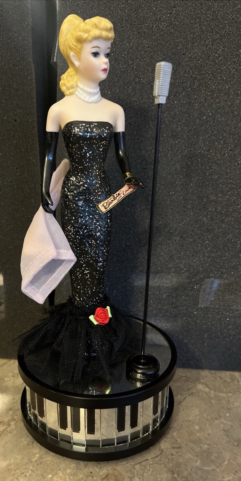 1993 Enesco Music Box Solo In The Spotlight Barbie