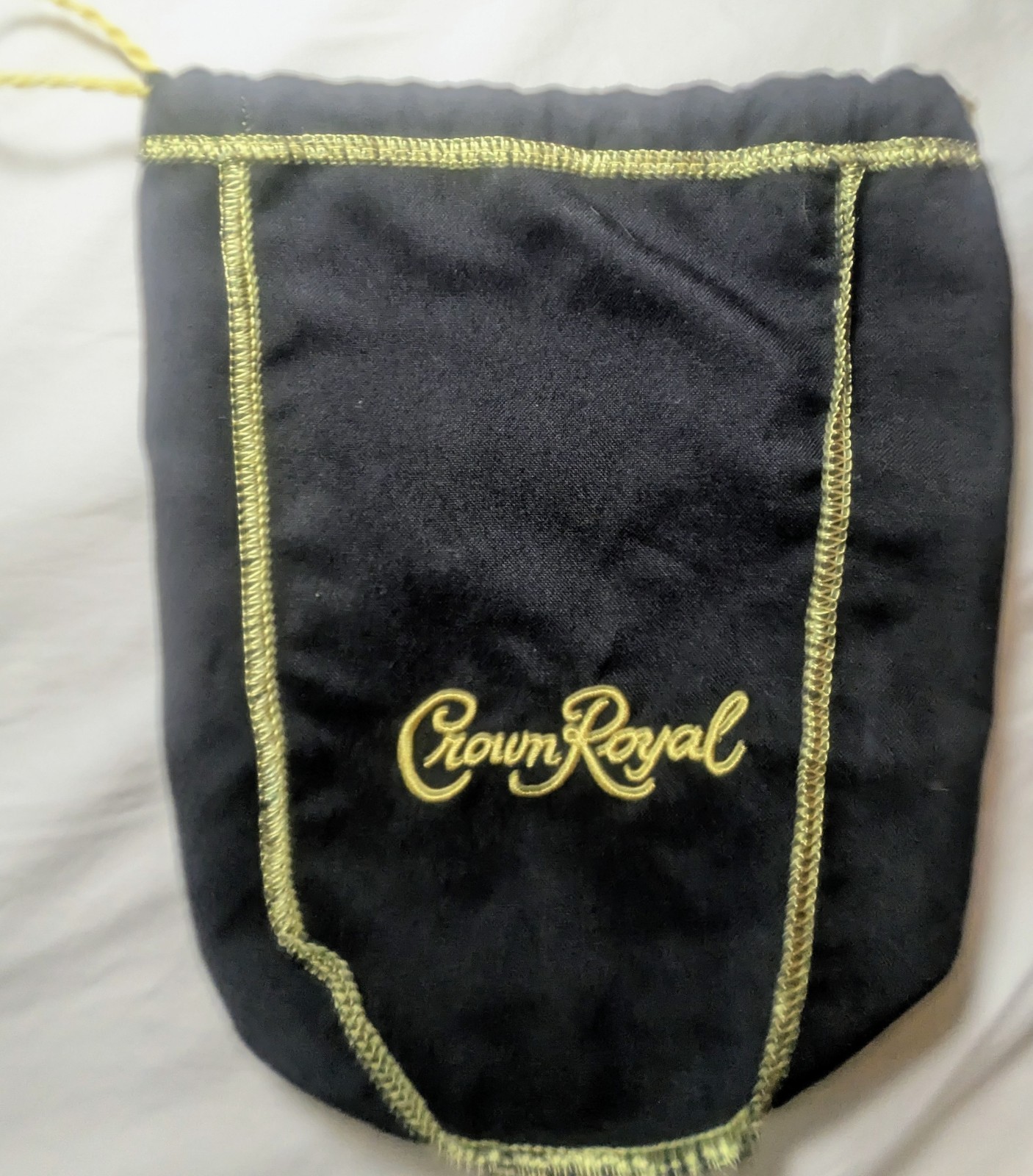Crown Royal Black Felt Bag Medium 9” Drawstring Pouch BRAND NEW