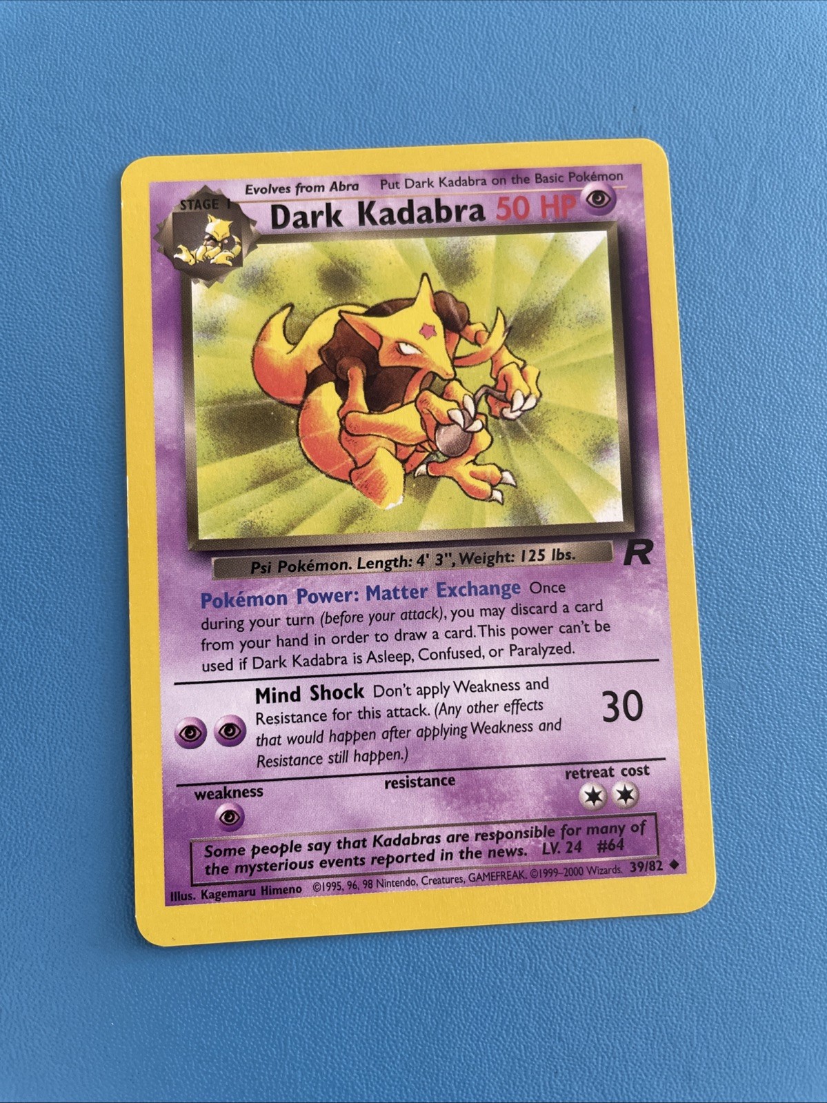 Pokémon TCG Team Rocket Dark Kadabra 39/82