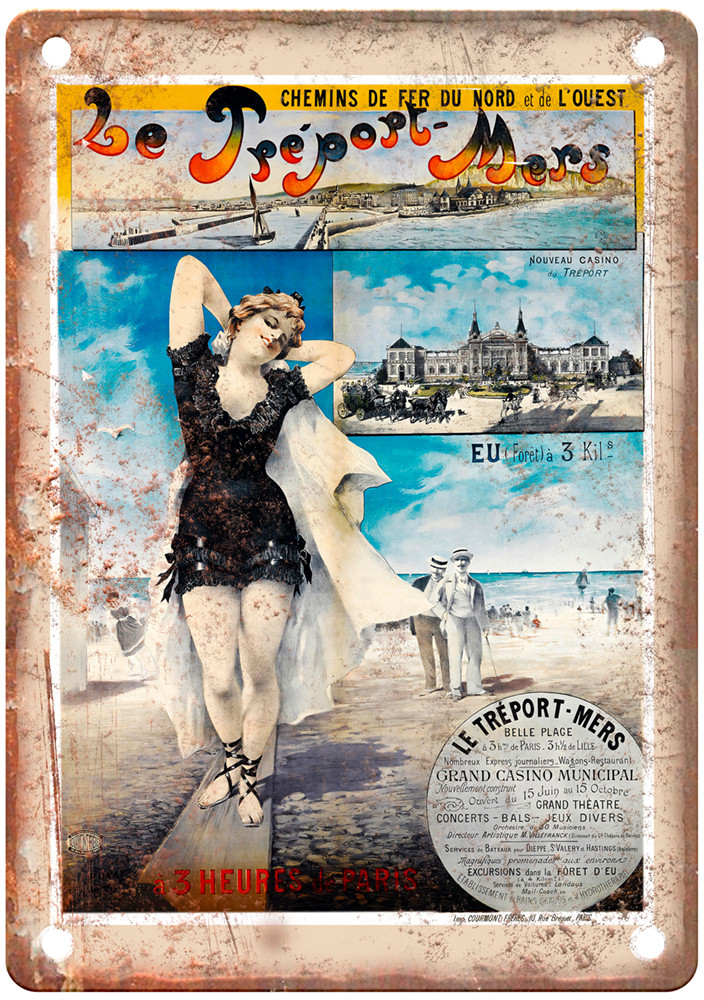 Vintage GRAY Henri Travel Poster Retro Look Sign T2337