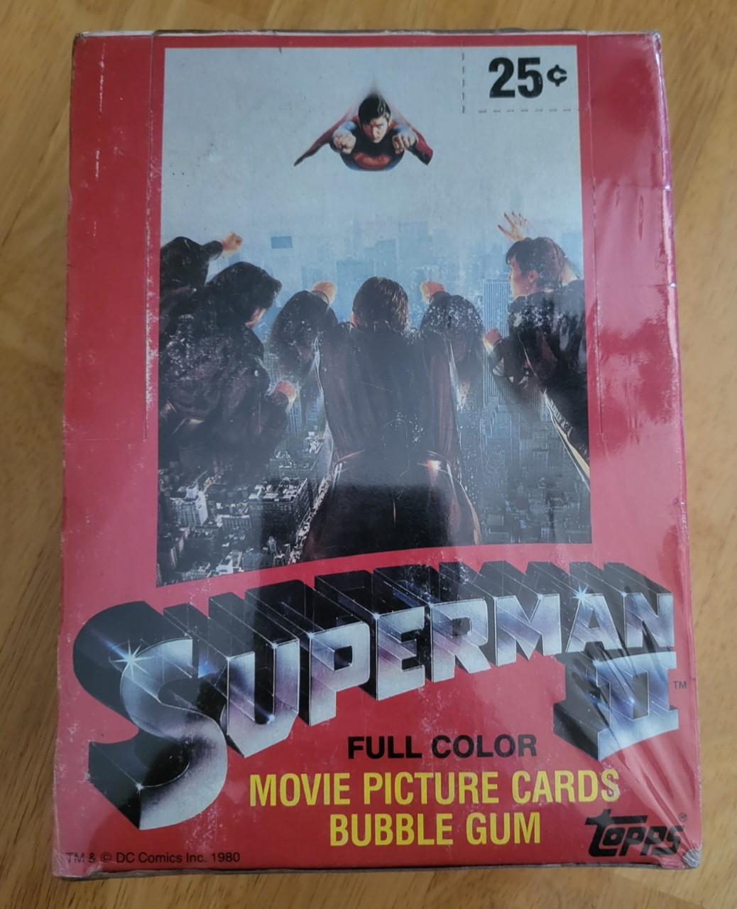 1981 Topps Superman II Movie Wax Box 36 Packs Unopened Sealed (Torn Cellophane)