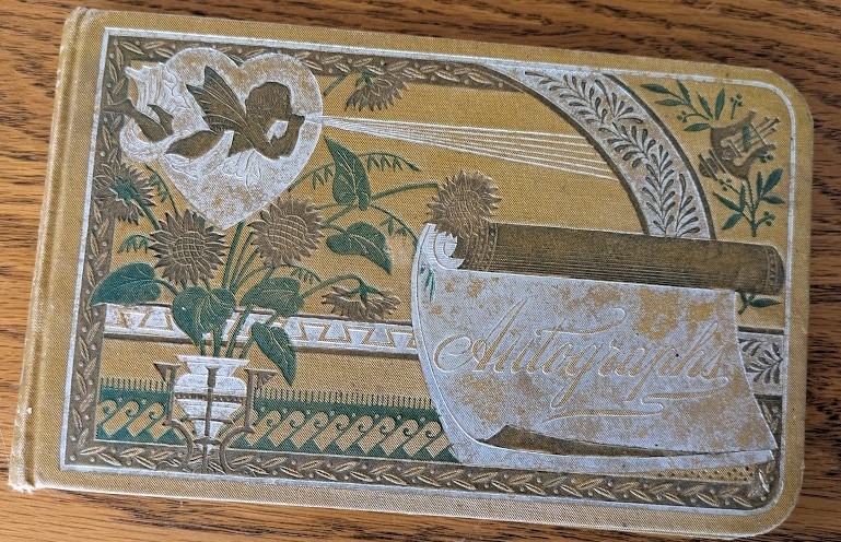 Antique Autograph Book from 1880s Oregon area (Minnie Henton\'s book)