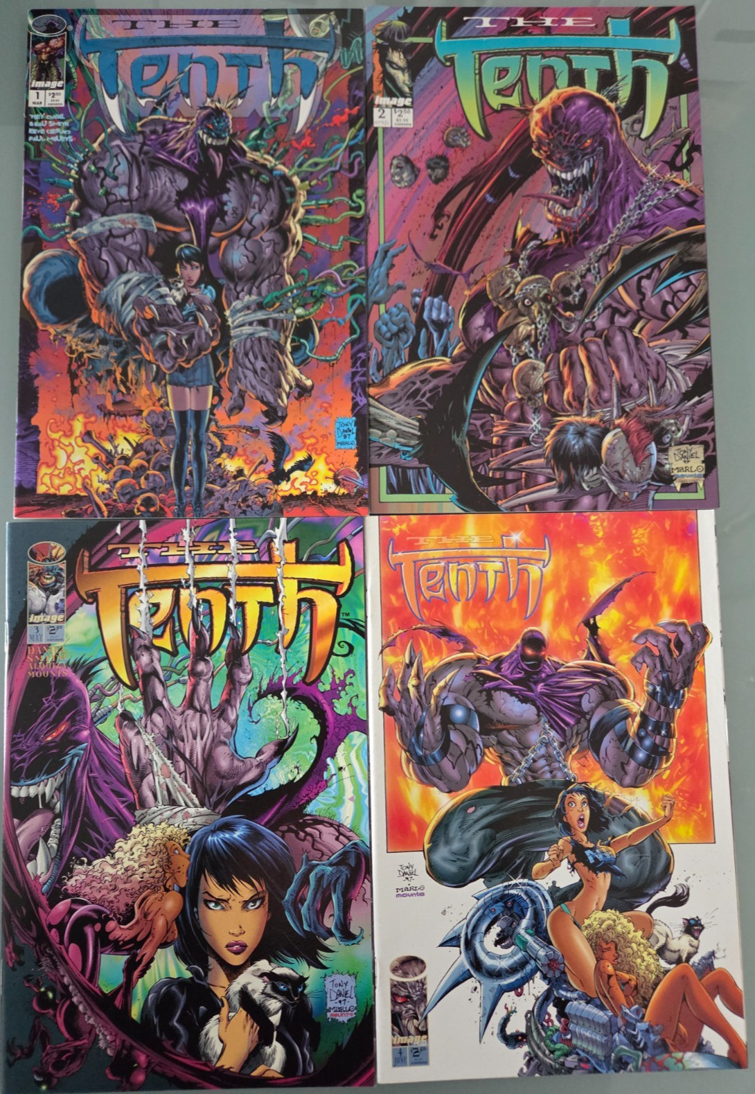 THE TENTH #1-4 (1997) IMAGE COMICS FULL COMPLETE SERIES TONY DANIEL ART