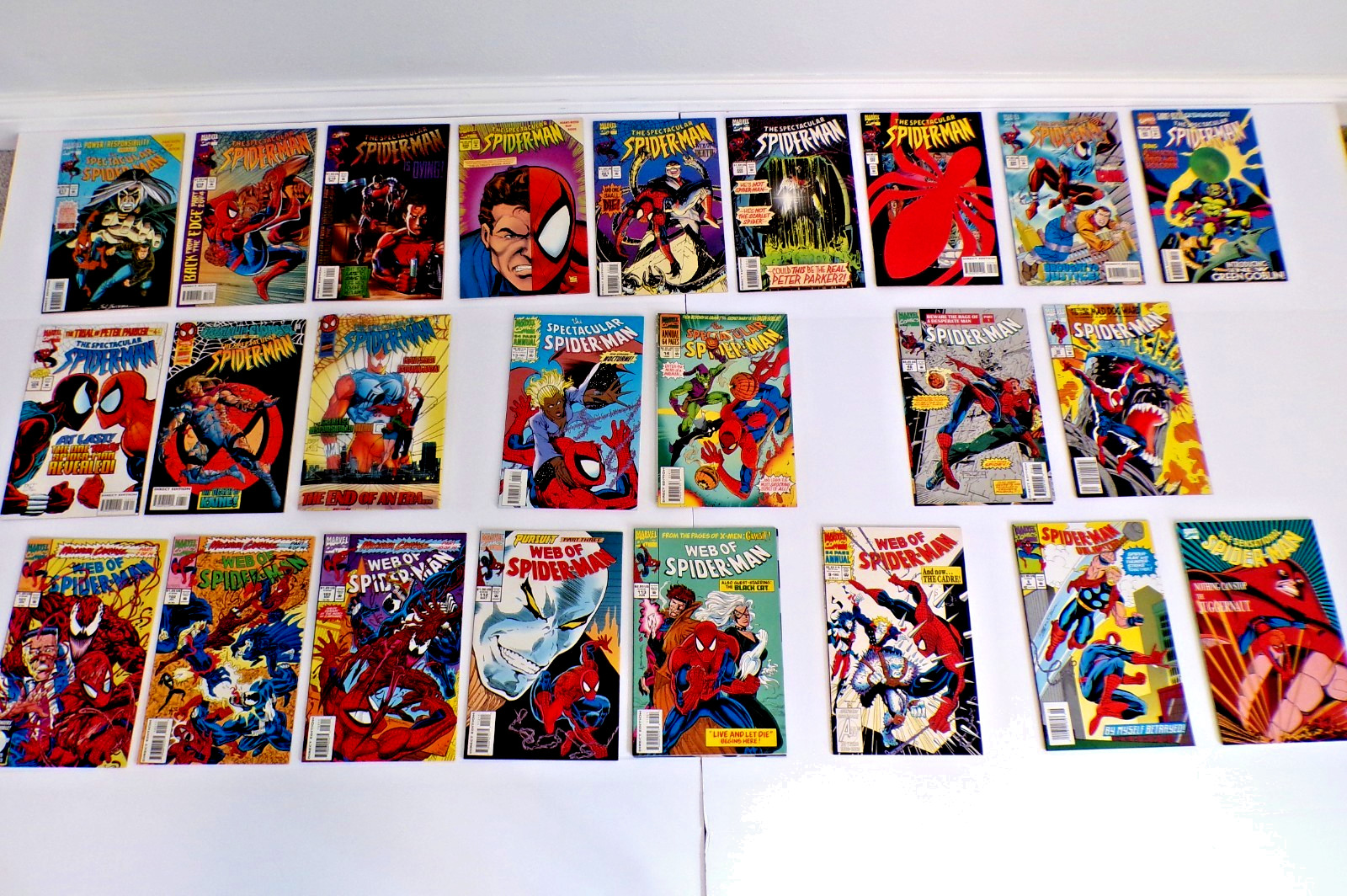 24 Asst. Marvel Comics SPECTACULAR SPIDER-MAN # 217-229 WEB OF SPIDER-MAN  +More