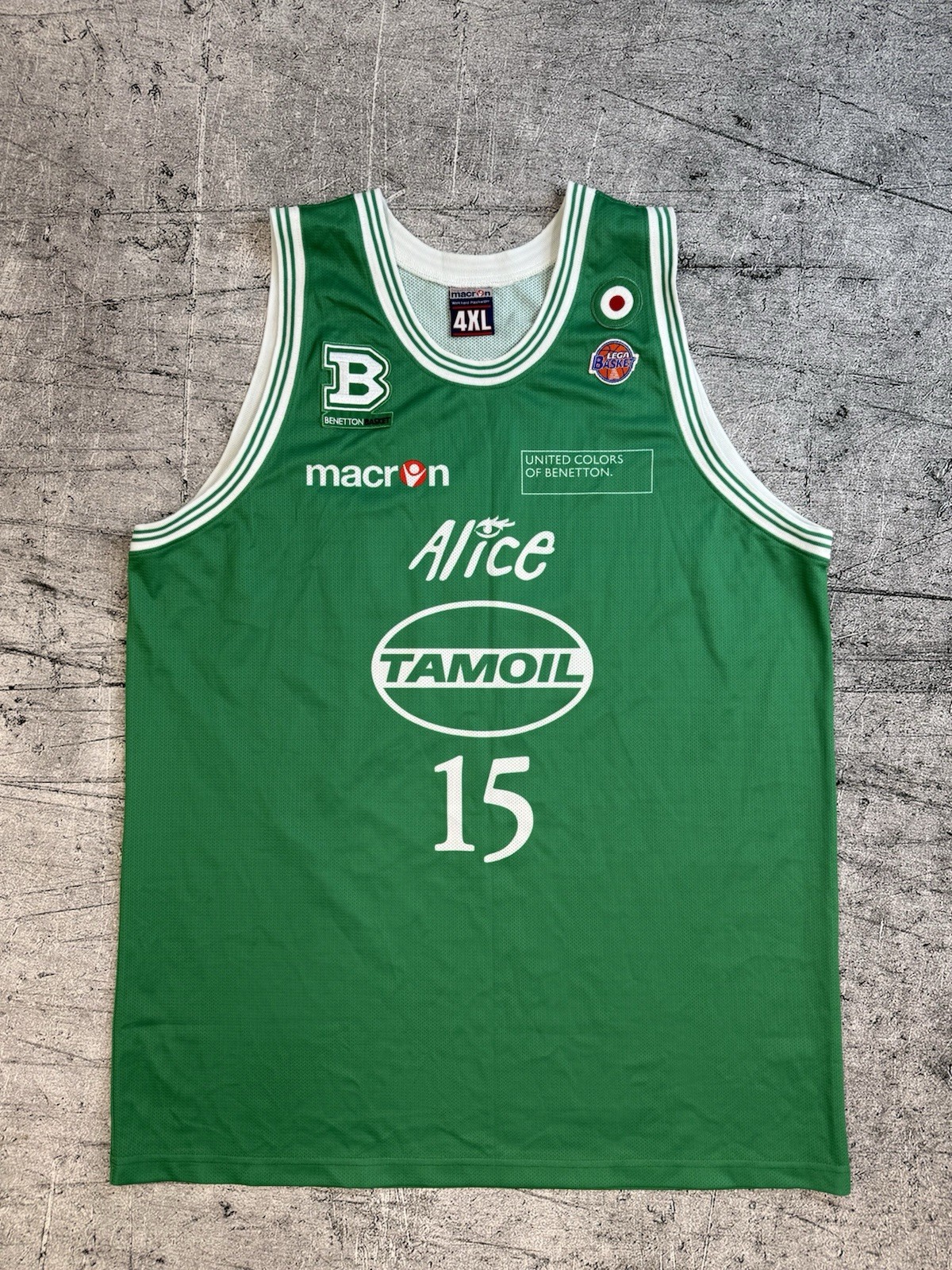 VINTAGE BENETTON BASKETBALL TREVISO TANK TOP - ANGELO GIGLI - TEAM ISSUED / PLAYER