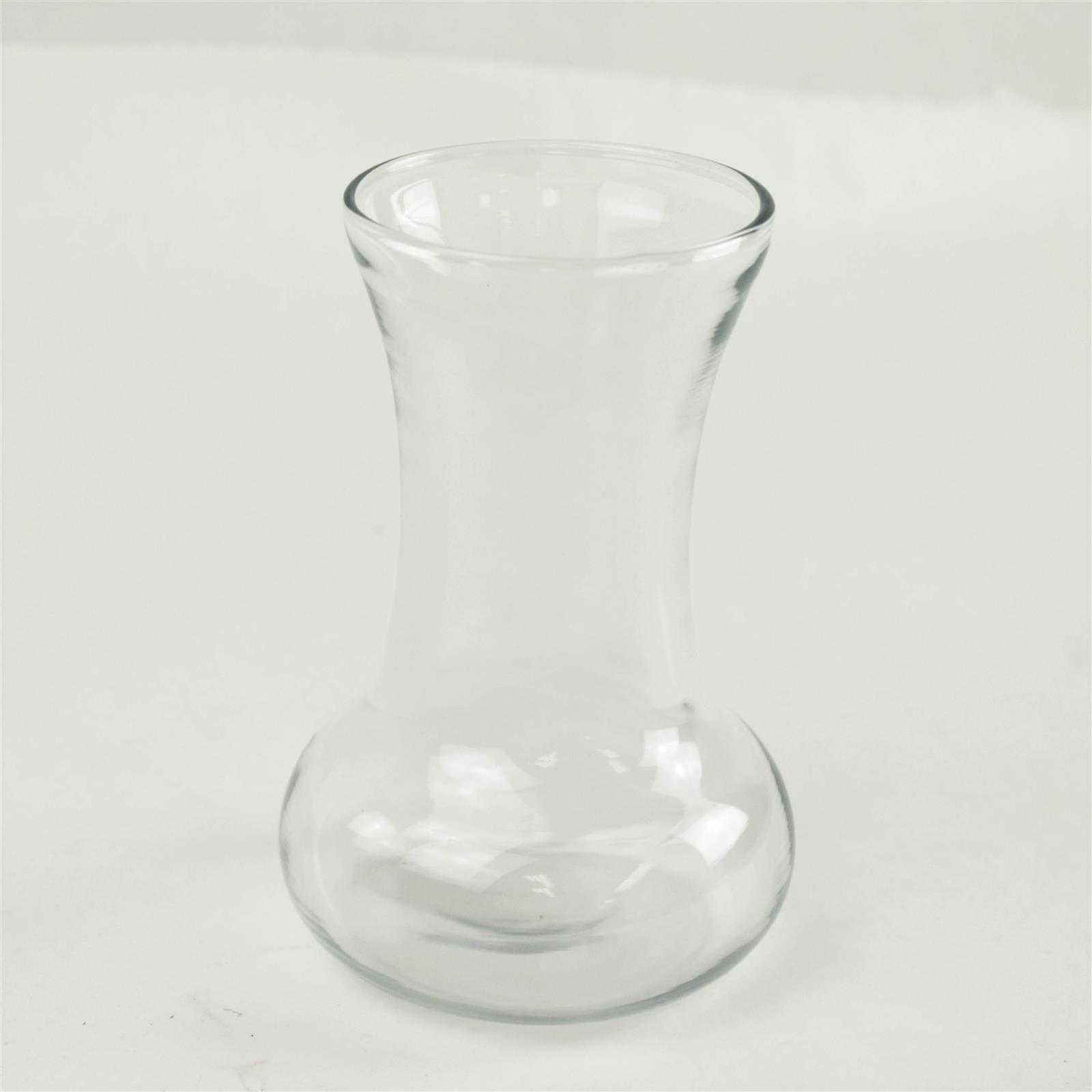 Clear Glass Hourglass Vase Modern Minimalist Centerpiece Flower Vase