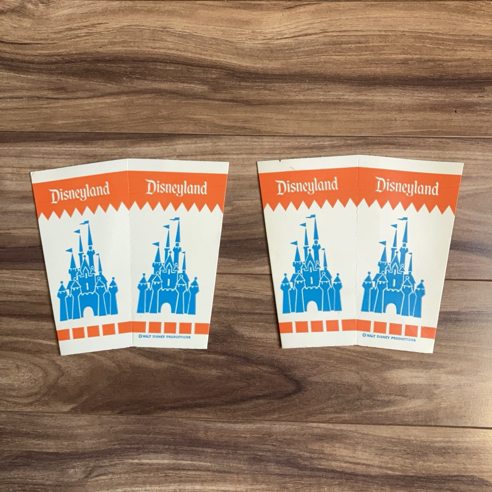 Vintage Disneyland Popcorn Box 1967 White Set Of 2