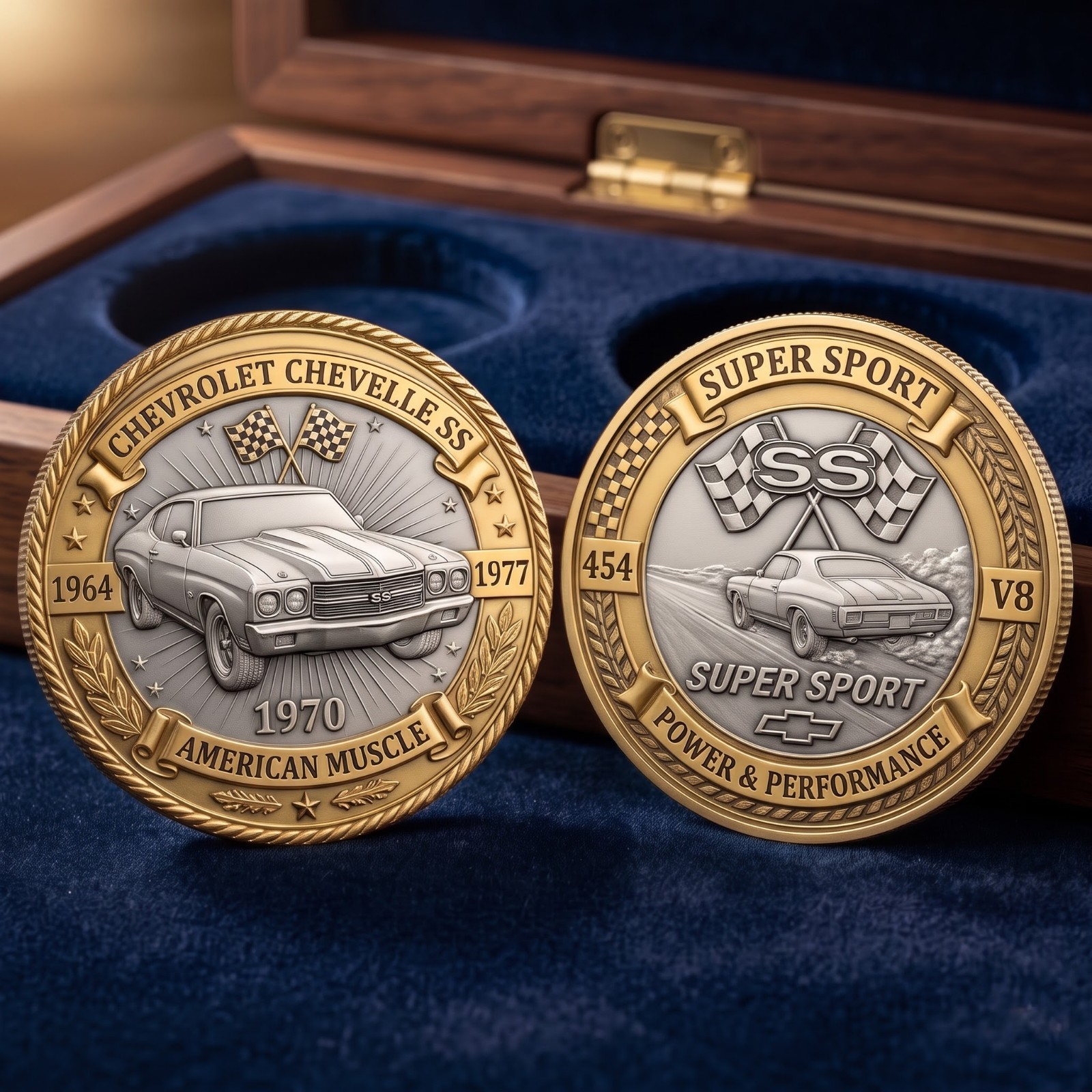 Chevrolet Chevelle SS Commemorative Coin 1970 454 V8 American Muscle Car Gift