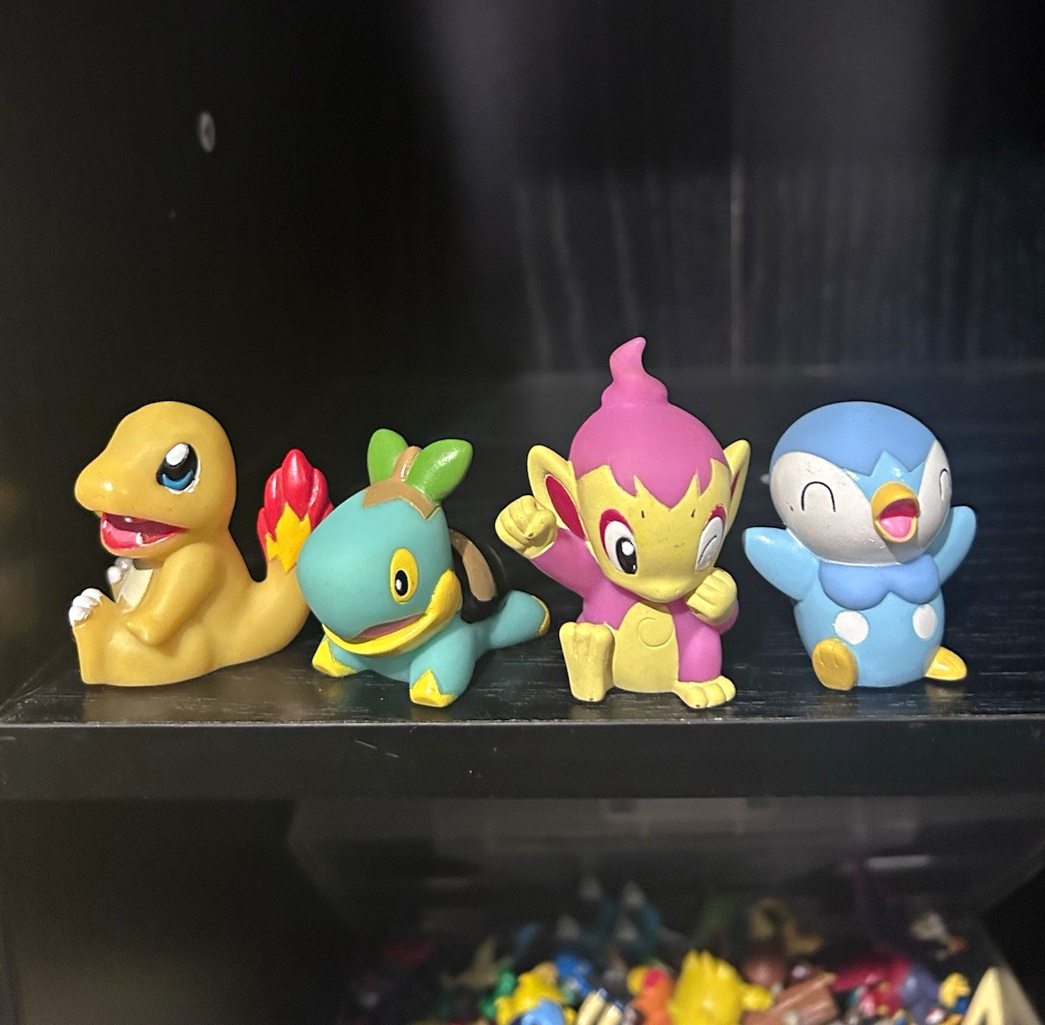 Bandai Kids Shiny pokemon finger puppets piplup Chimchar turtwig Charmander