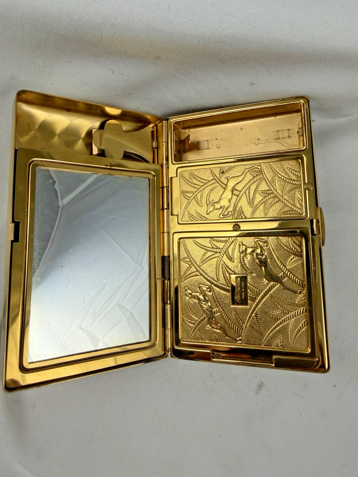 Vintage Elgin American Design Art Deco  Minaudiere  Metal Compact Case  Purse