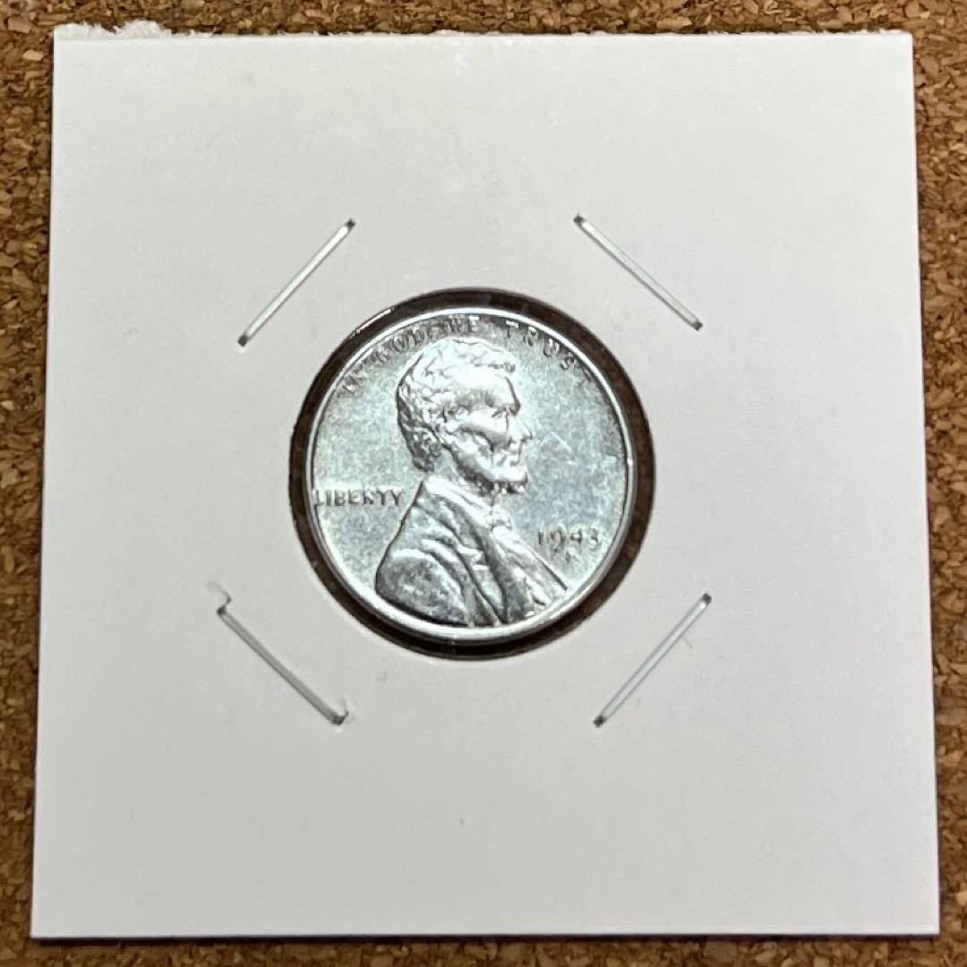 USA 1943 Steel Lincoln Penny Coin Old Vintage Collectible