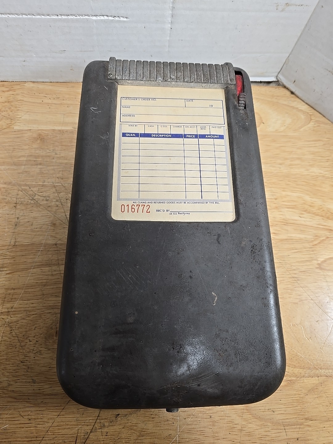 1950’s Moore Standard Gas Station Portable Receipt Dispenser