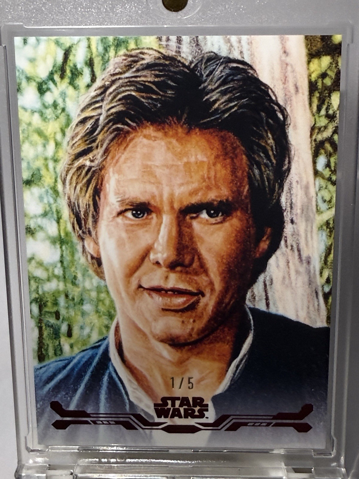2025 Topps Star Wars Smugglers Outpost Han Solo Stellar Art 1/5