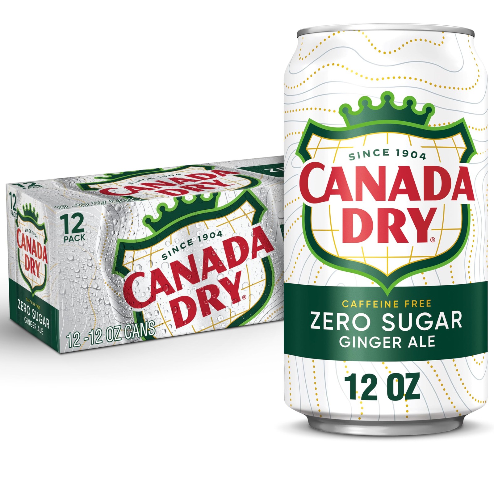 Canada Dry Zero Sugar Ginger Ale Soda, 12 fl oz 12 Fl Oz (Pack of 12), Blue Canada Dry Zero Sugar Ginger Ale Soda, 12 fl oz 12 Fl Oz (Pack of 12), Blue