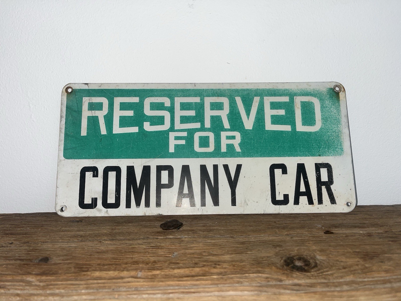 Vintage Reserved For Company Car Sign