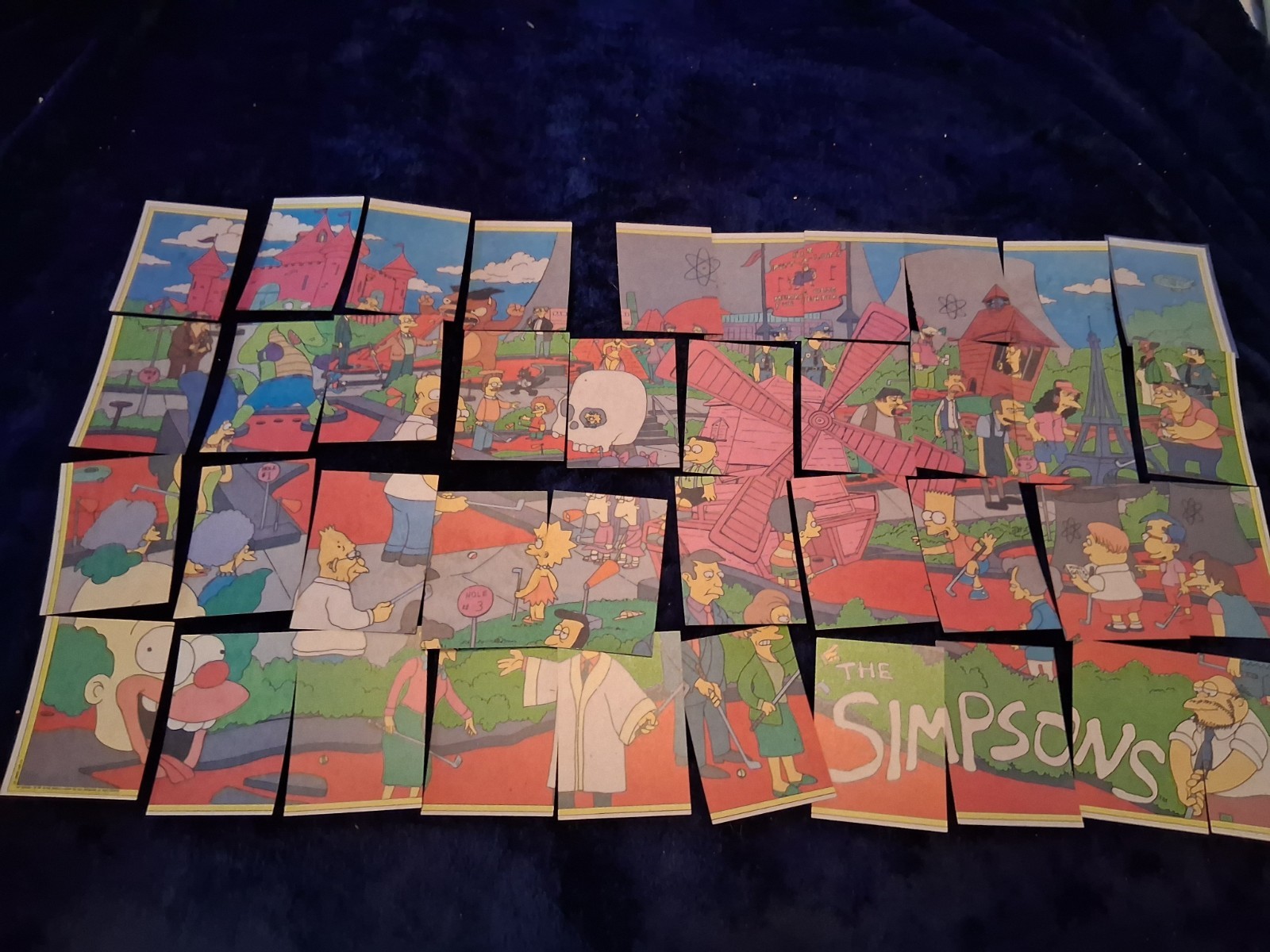 1990 Simpsons Trading Cards Complete Puzzle 26 Left Over Grand Total 66