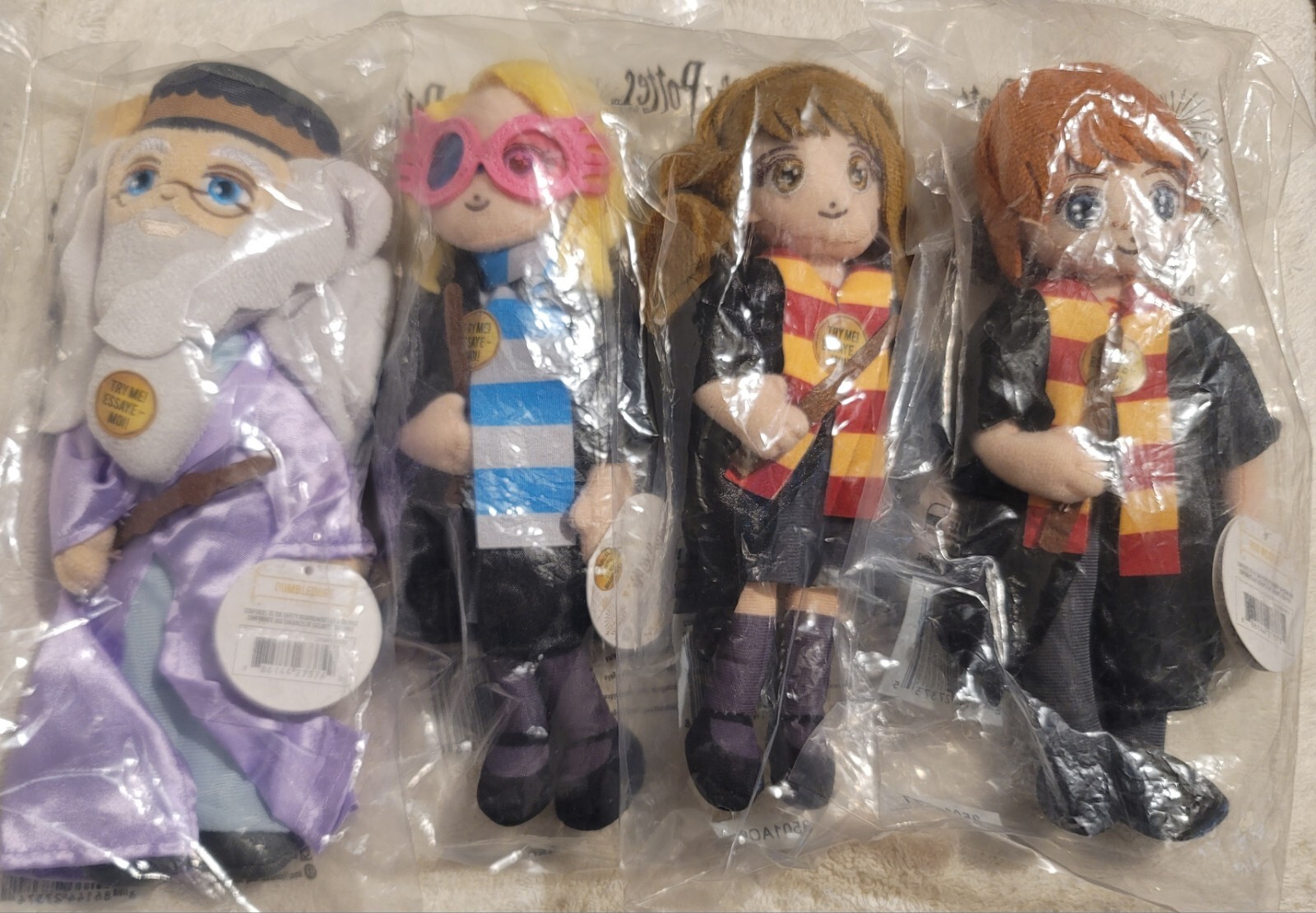 Lot of 4 Harry Potter Dumbledore, Weasley, Hermione, Luna Wizards Spell Sound 8\