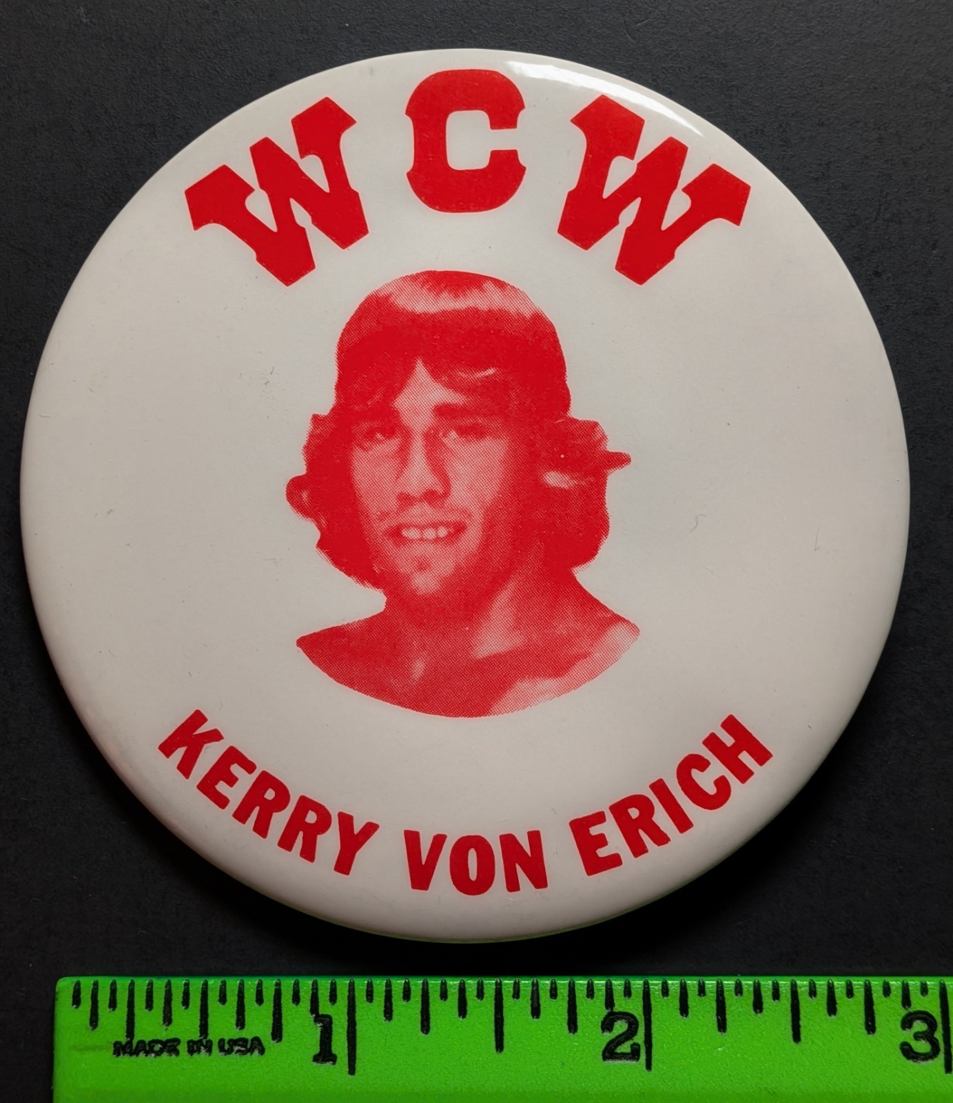 Vintage WCW Kerry Von Erish Wrestling Pinback Pin
