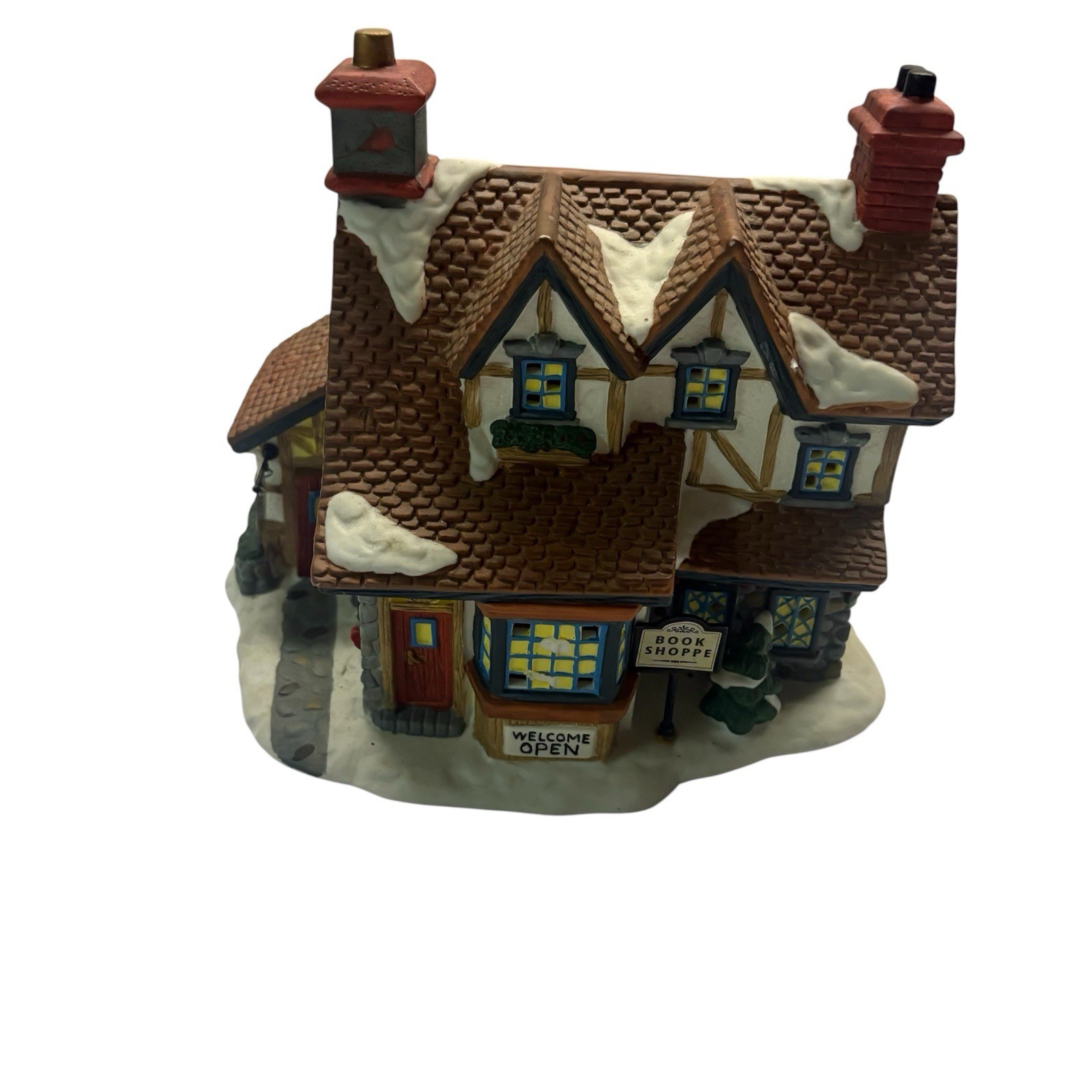 Vintage Retired RARE ST. NICHOLAS SQUARE Christmas Village House BOOK SHOPPE