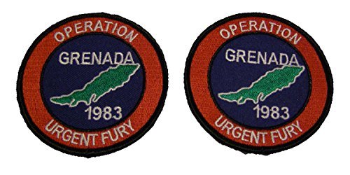 OPERATION URGENT FURY GRENADA 1983 TWO 2 PATCH GIFT SET VETERAN 