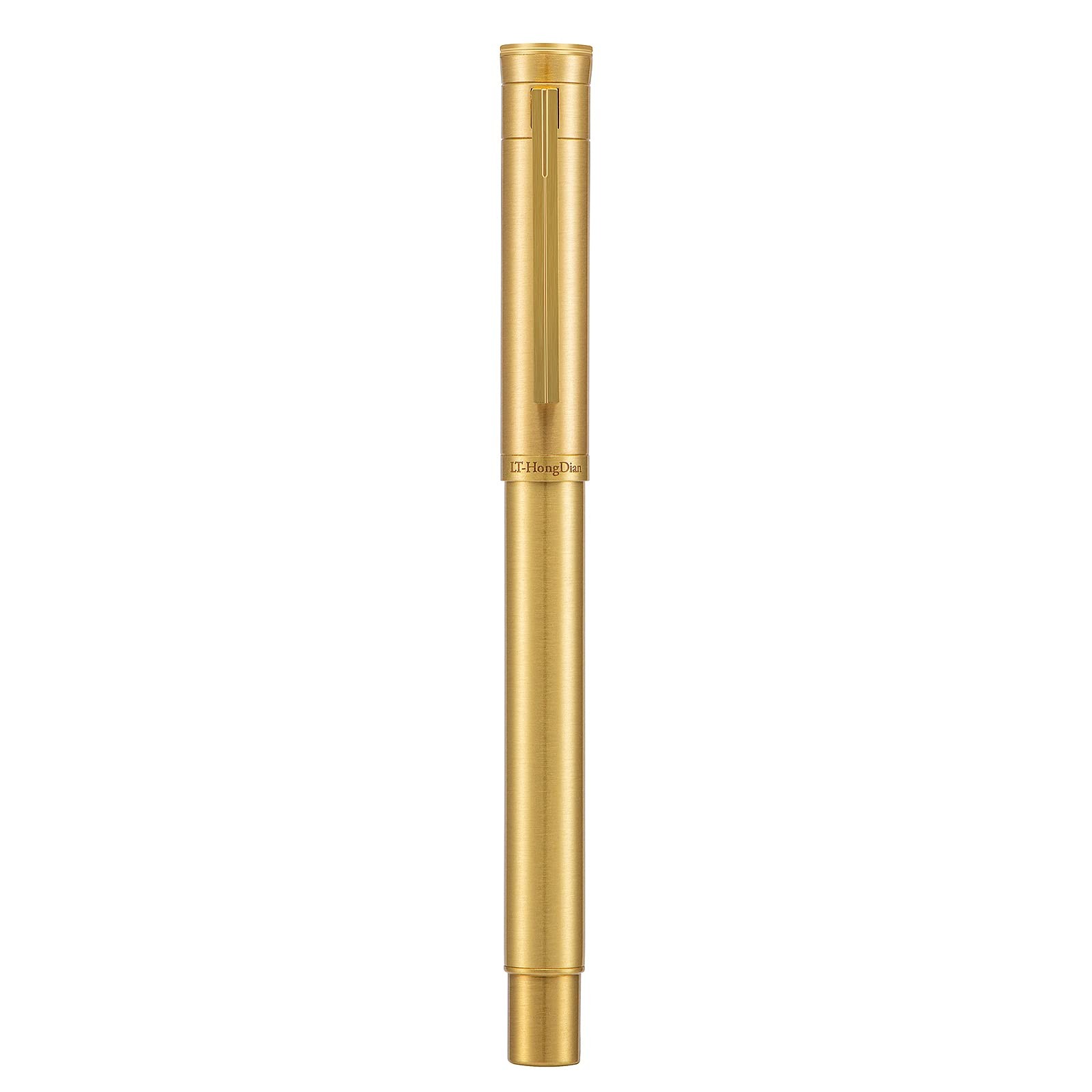 HONG DIAN 1861 Fountain Pen Long Blade Nib Raw Brass Converter Metal Pen Case
