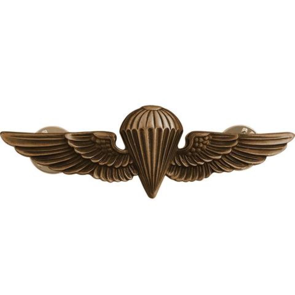 Navy Badge Parachutist Regulation Size Antique Finish
