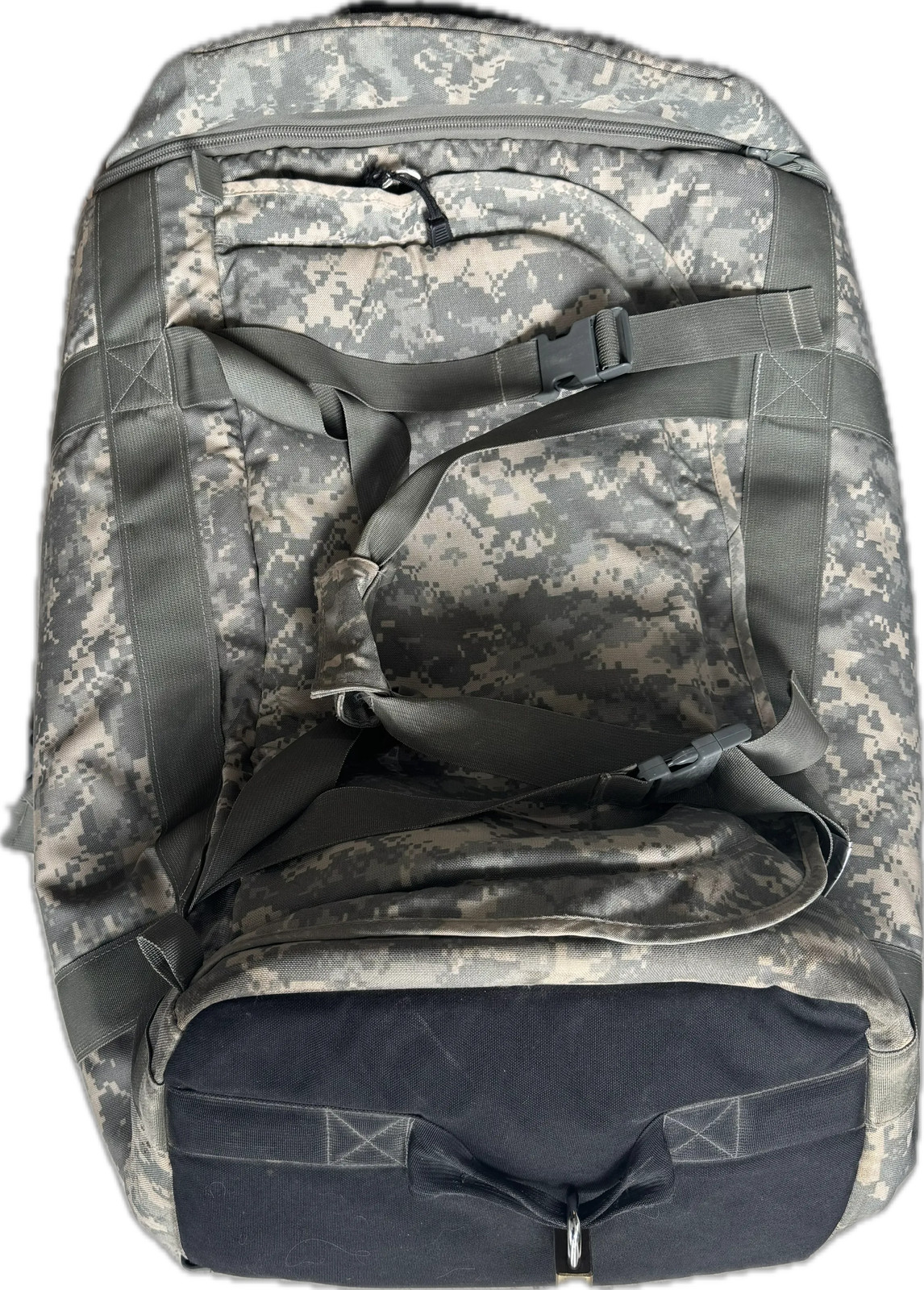 USGI DAMAGED Thin Air Rolling Deployment Bag Large Wheeled Military Duffel ACU