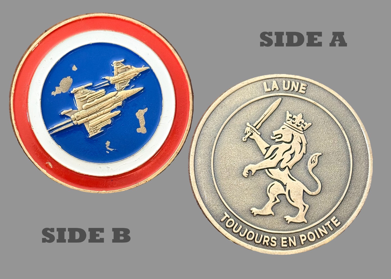 French Air Force La Une Mirage Jet Challenge Coin  1#30