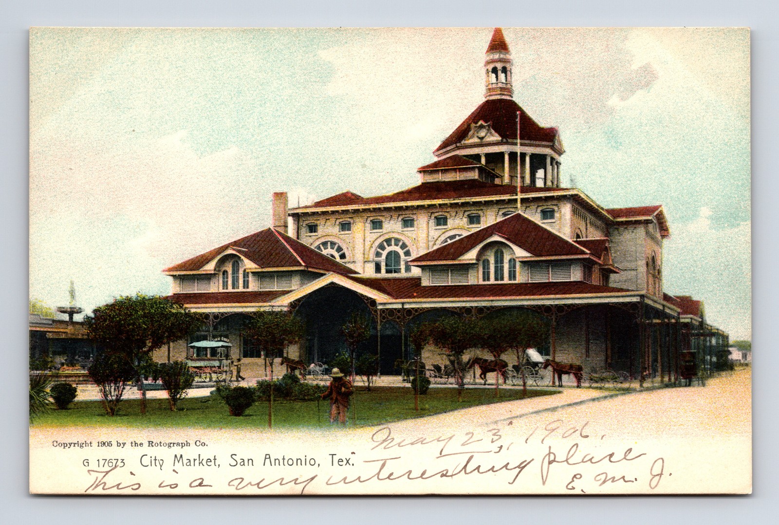 1905 City Market San Antonio Texas TX ROTOGRAPH CO G 17673 Postcard 1905 City Market San Antonio Texas TX ROTOGRAPH CO G 17673 Postcard