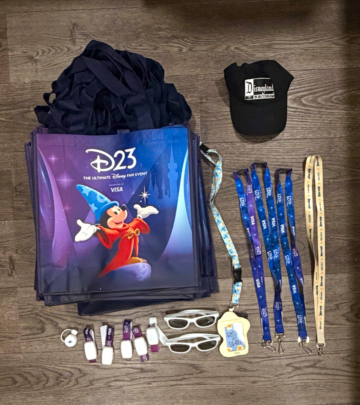 Disney D23 Expo 2022 Mickey Mouse Sorcerer Tote Bags & Lanyards Mixed Lot