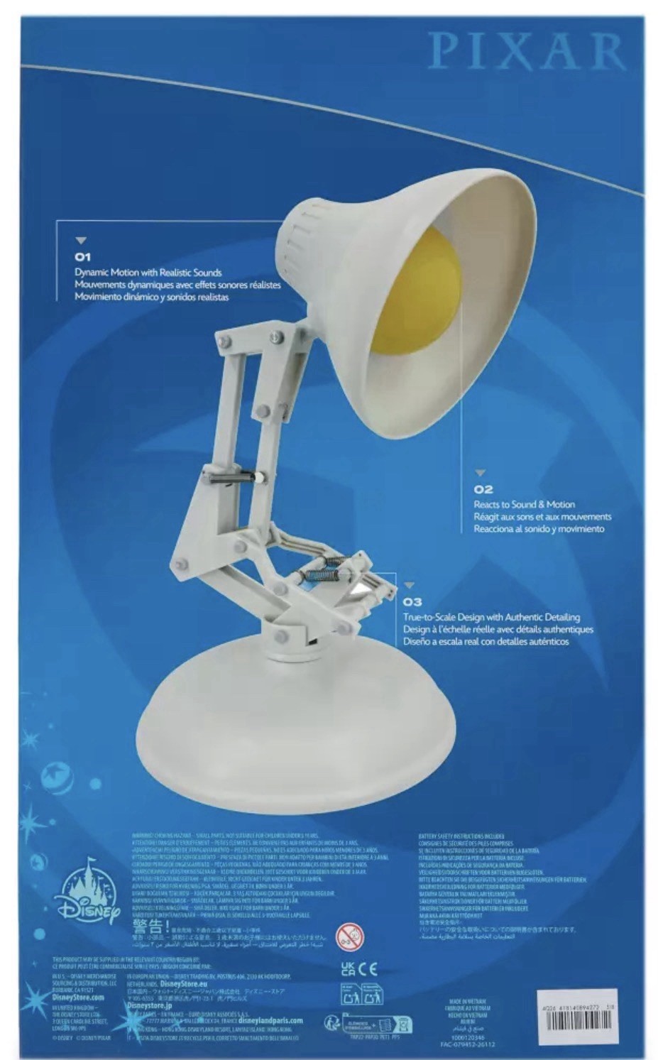 2026 Disney D23 Pixar Lamp Story Collection Luxo Jr. with Motion and Sounds NEW