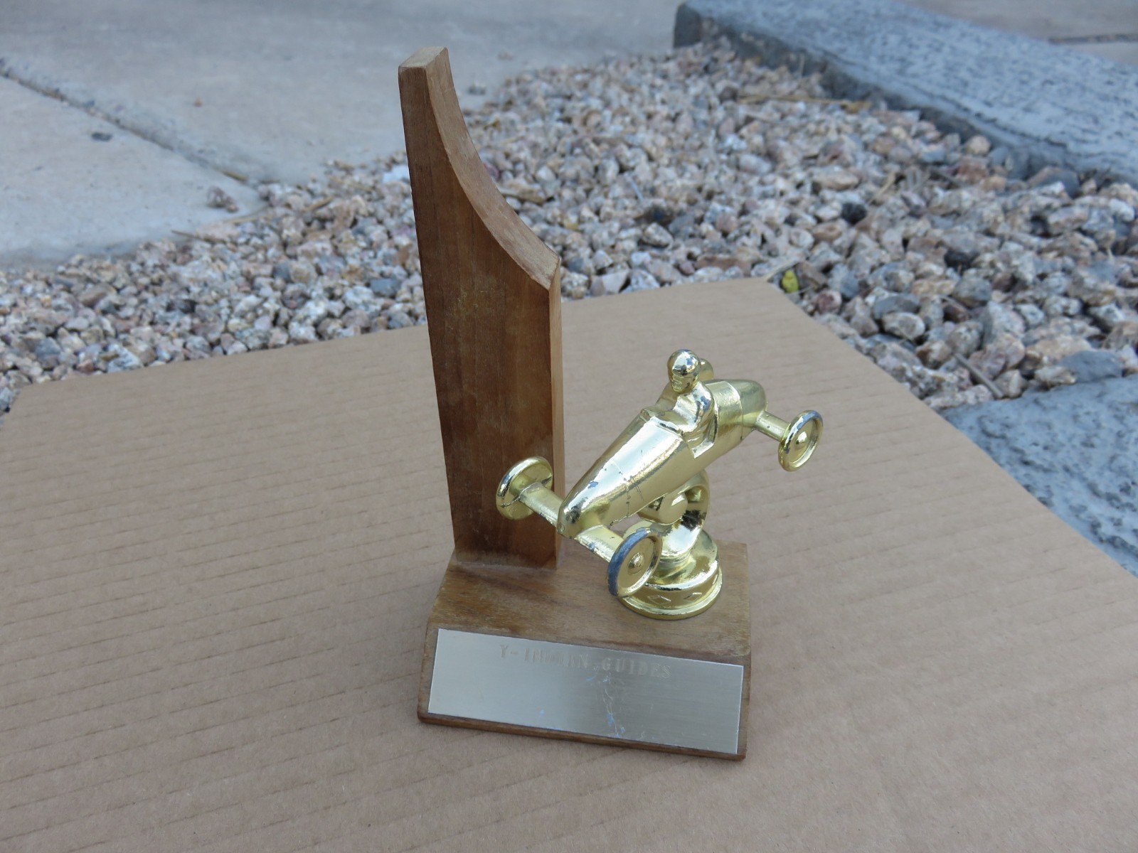 Vintage Y-Indian Guides Soap Box Derby Trophy YMCA