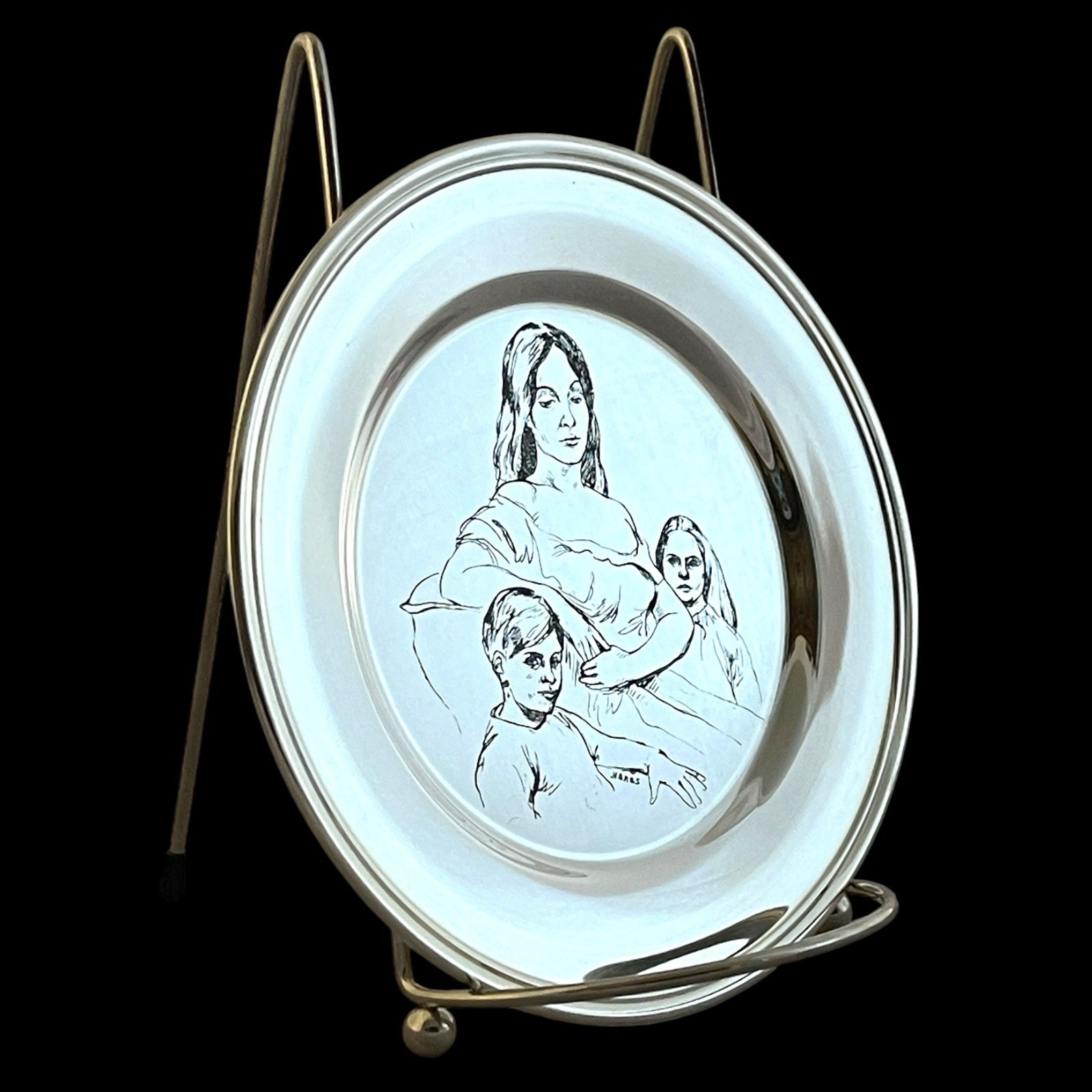 1973 Mothers Day Plate The Kirk Collection Solid Sterling Silver 925 LE 112/2500