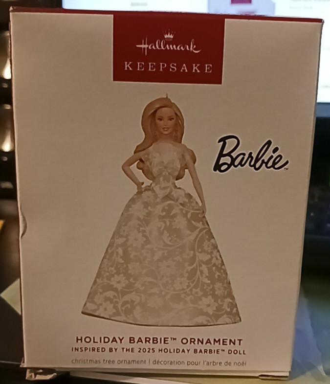 Hallmark Keepsake 2025 Holiday Barbie Ornament Read Desc.