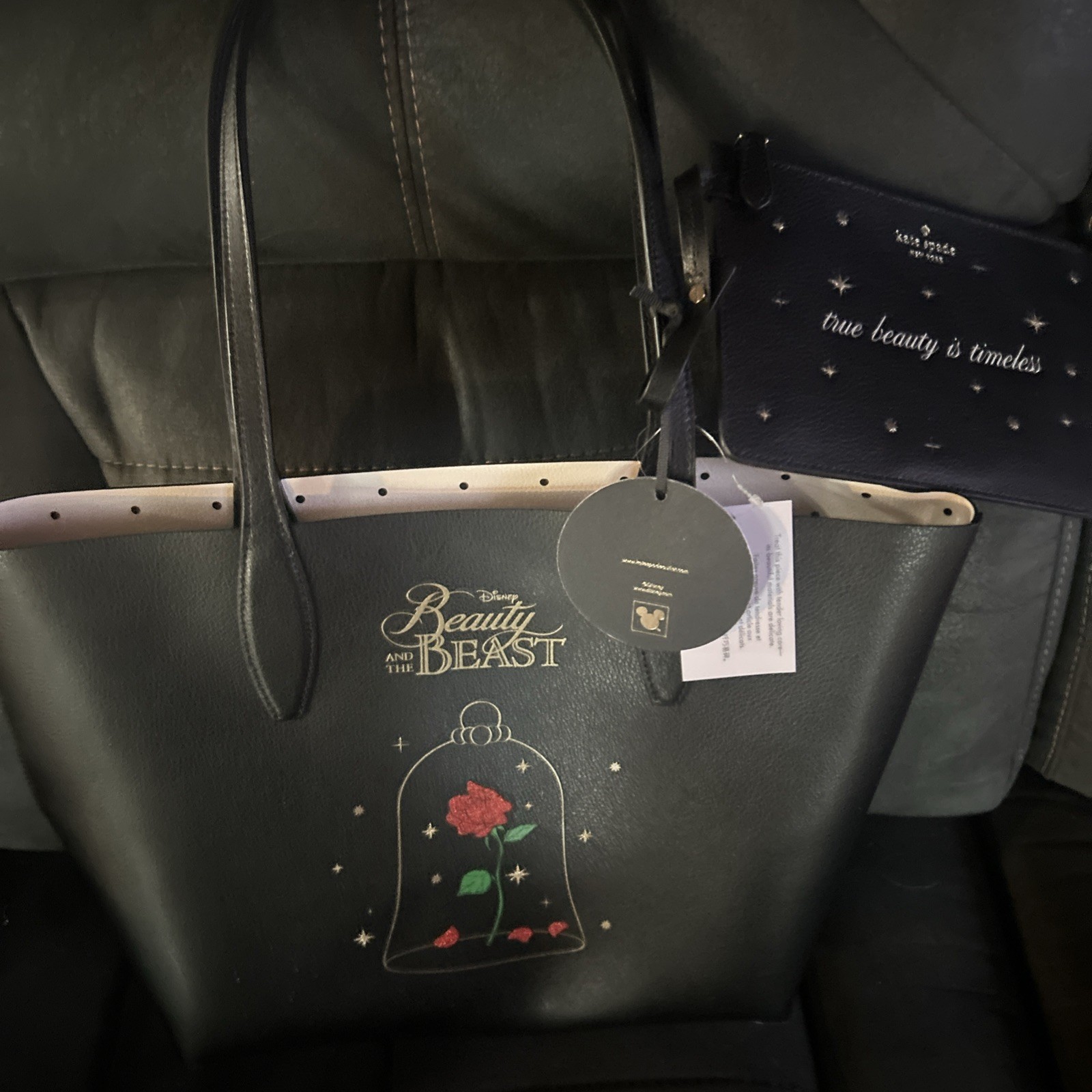 Disney X Kate Spade New York Beauty And The Beast Tote And Pouch