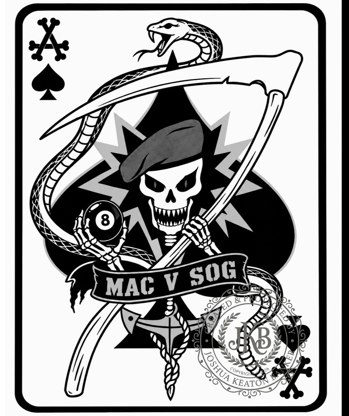 Vietnam War DEATH CARD Mac V Sog Digital Art Download Photo Picture
